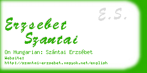 erzsebet szantai business card