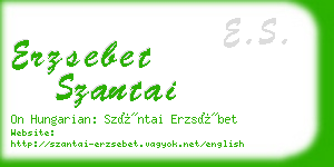 erzsebet szantai business card